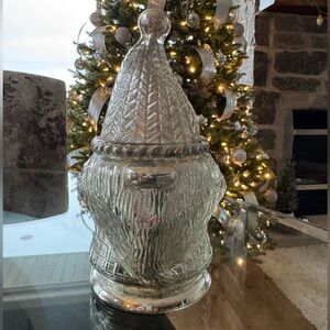 Pottery Barn Gnome Mercury Glass Winter Woods